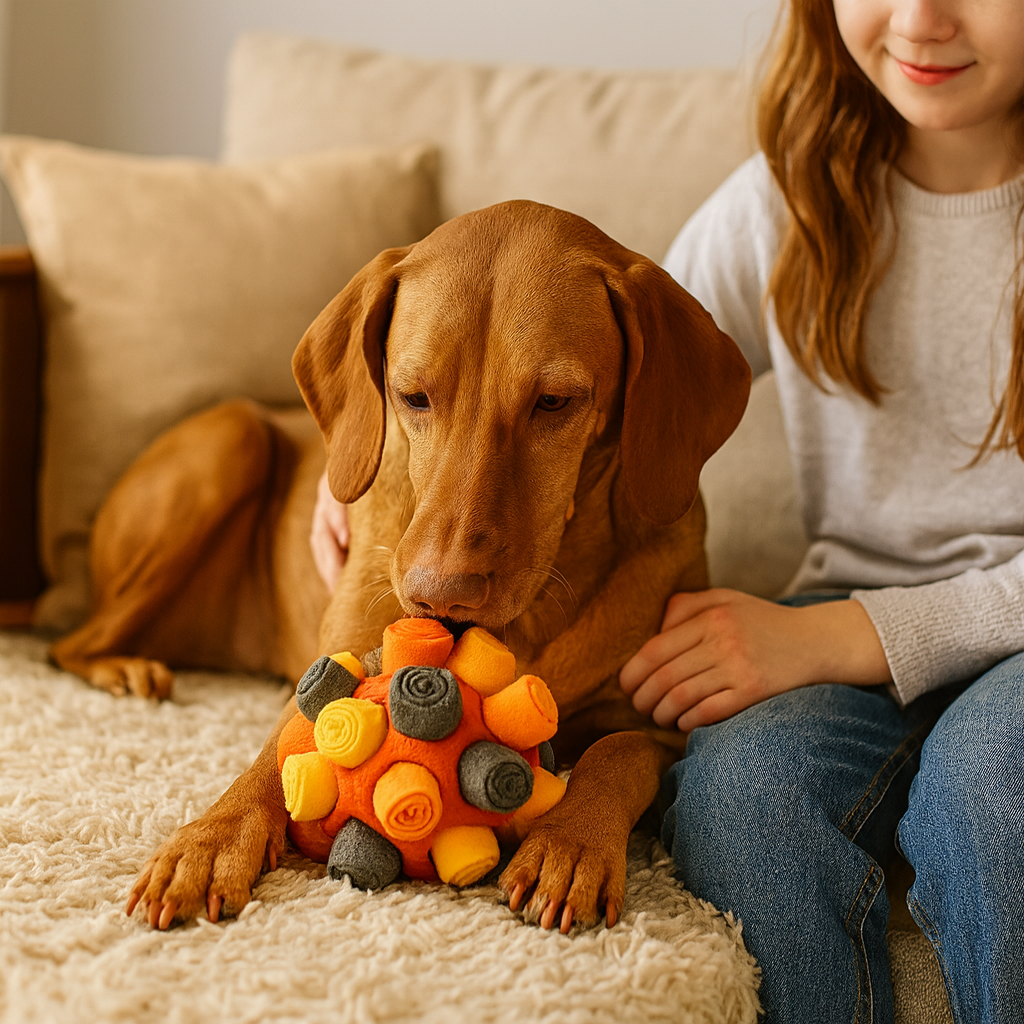 Schnüffelball - Intelligenz-Spielzeug mit Leckerli-Funktion