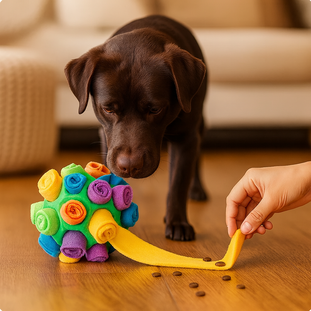 Schnüffelball - Intelligenz-Spielzeug mit Leckerli-Funktion